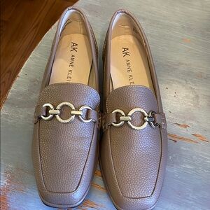 Anne Klein Arlette Loafers with Gold Hardware